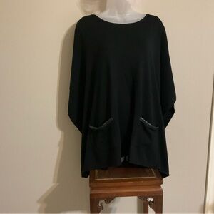 Talbots Black Poncho